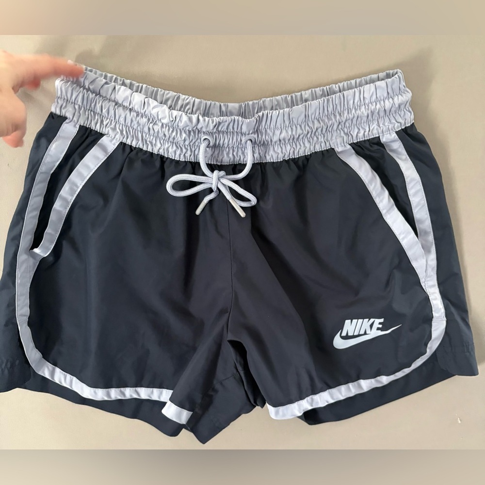 Nike Women’s Navy and Light Blue Running Shorts - Lightweight Athletic Shorts
